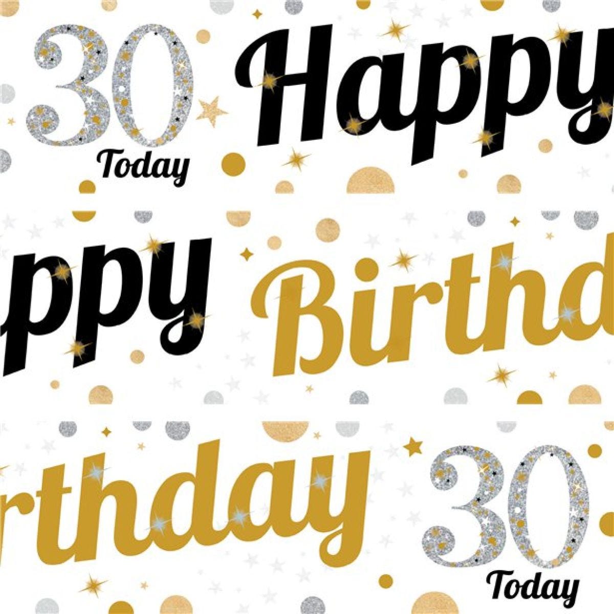 30th Birthday Paper Banners - 1m