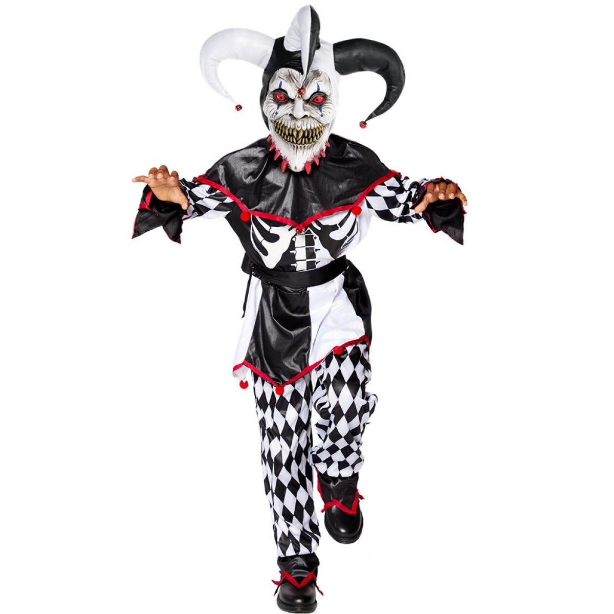 Sinister Jester Clown - Child and Teen Costume