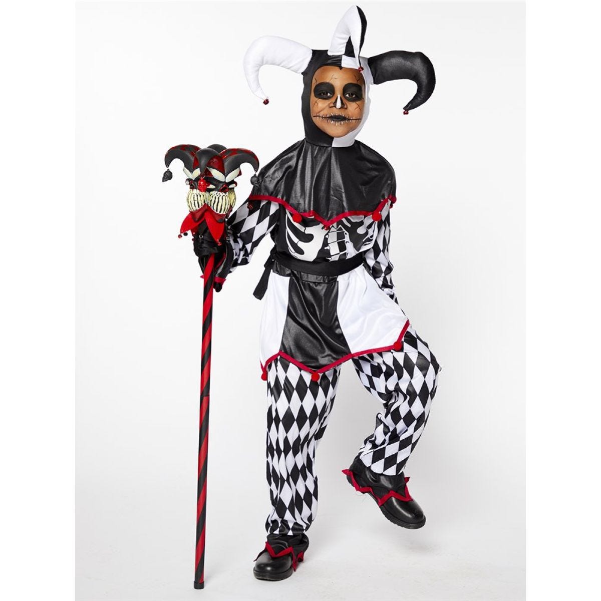 Sinister Jester Clown - Child and Teen Costume