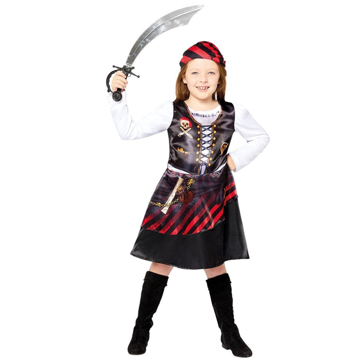 Recycled Pirate Girl - Toddler and Child Costume