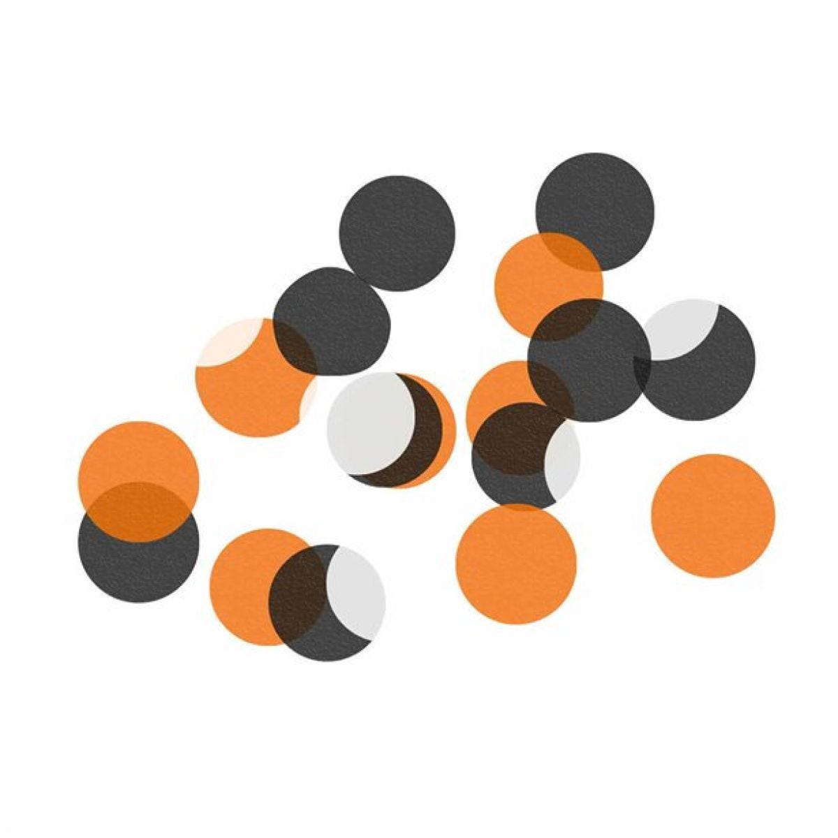 Orange & Black Tissue Paper Confetti