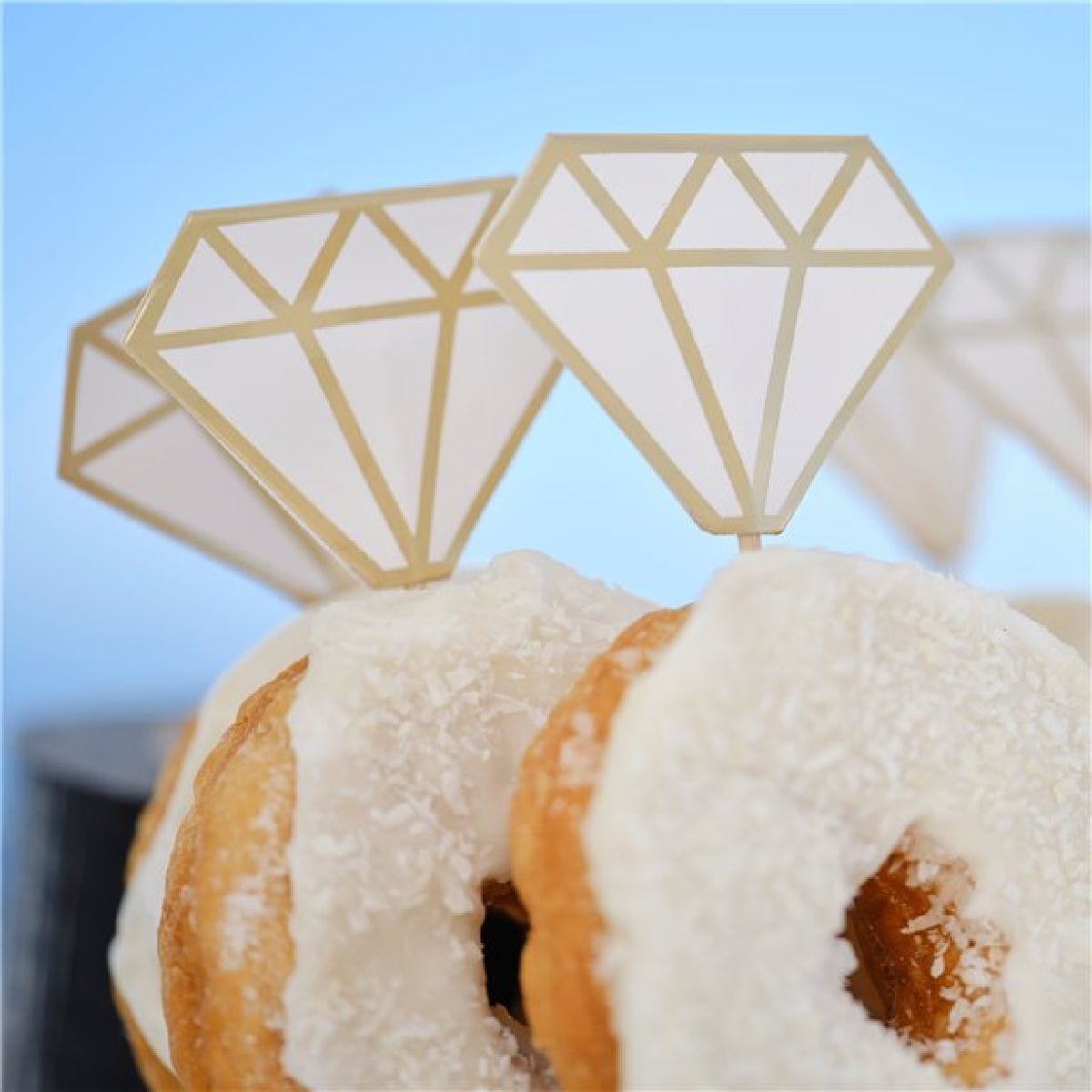 Engagement Donut Stick Rings