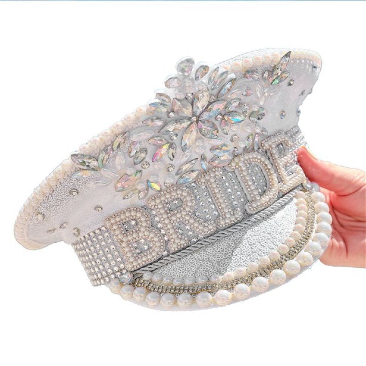 Embellished &apos;Bride&apos; Hat