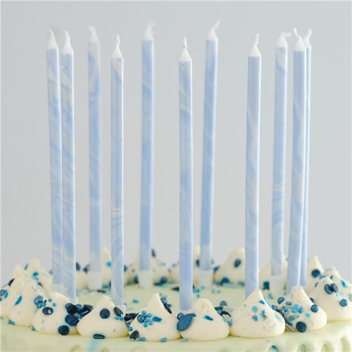 Mix It Up Blue Marble Tall Candles