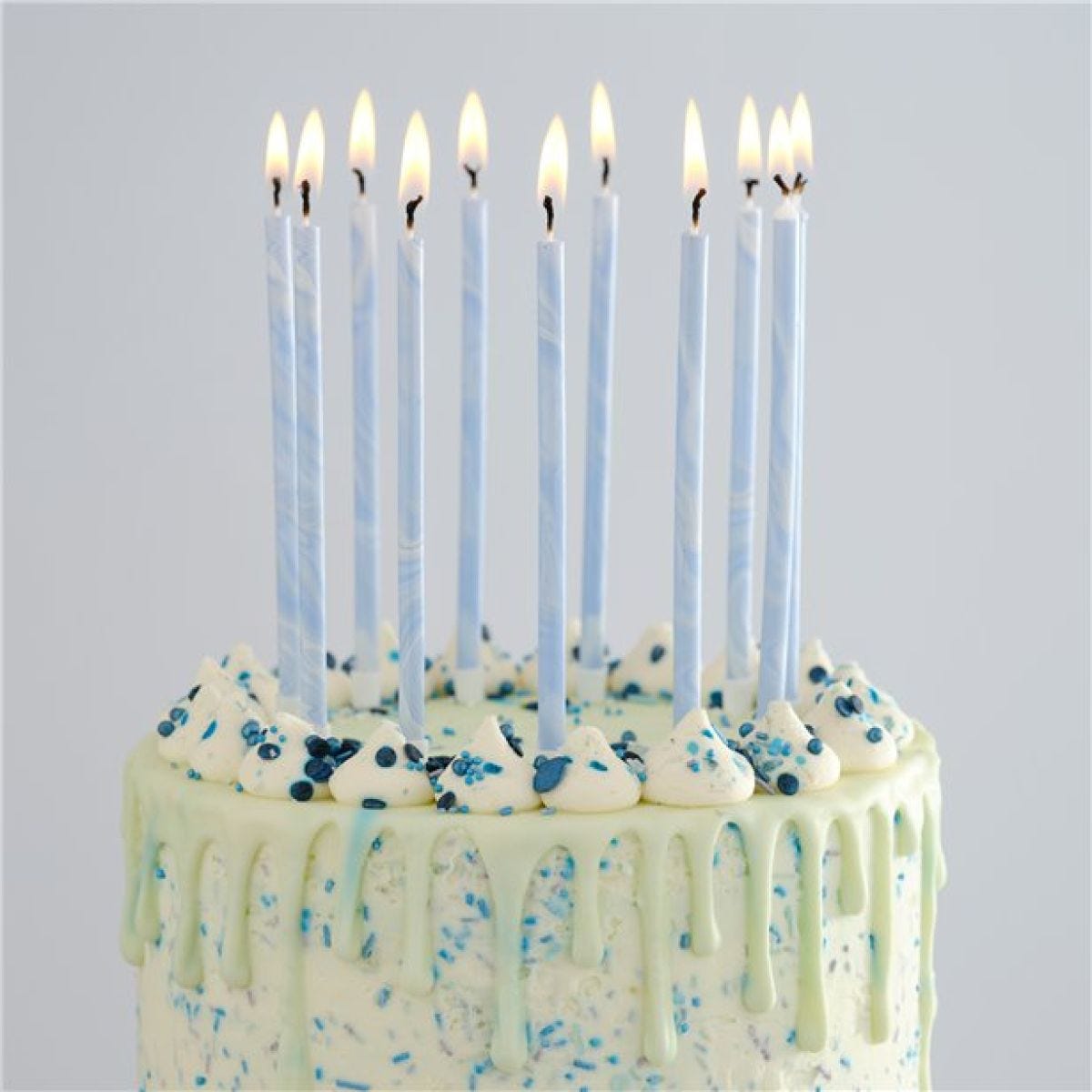 Mix It Up Blue Marble Tall Candles