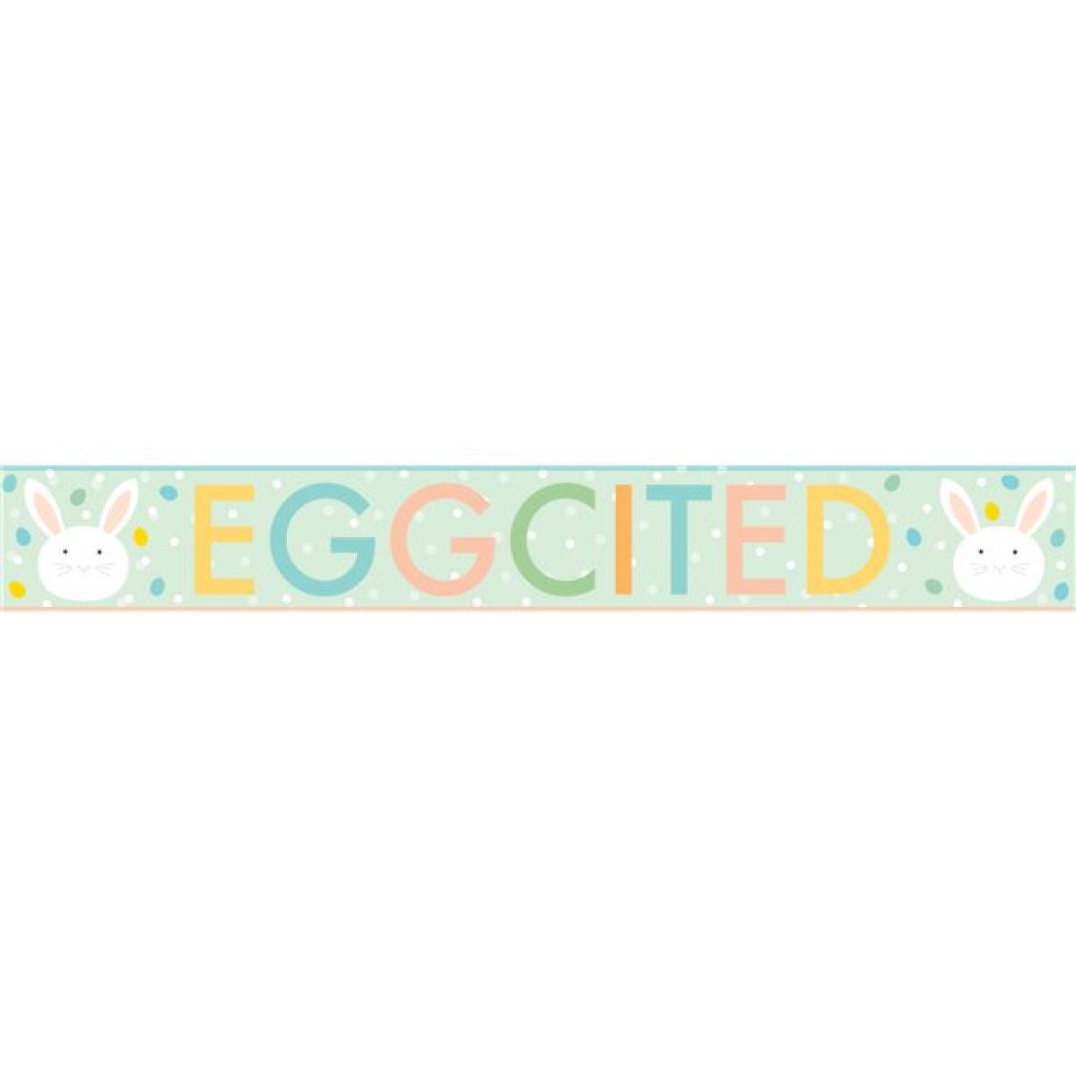 Happy Easter Eggcited Paper Banners - 1m