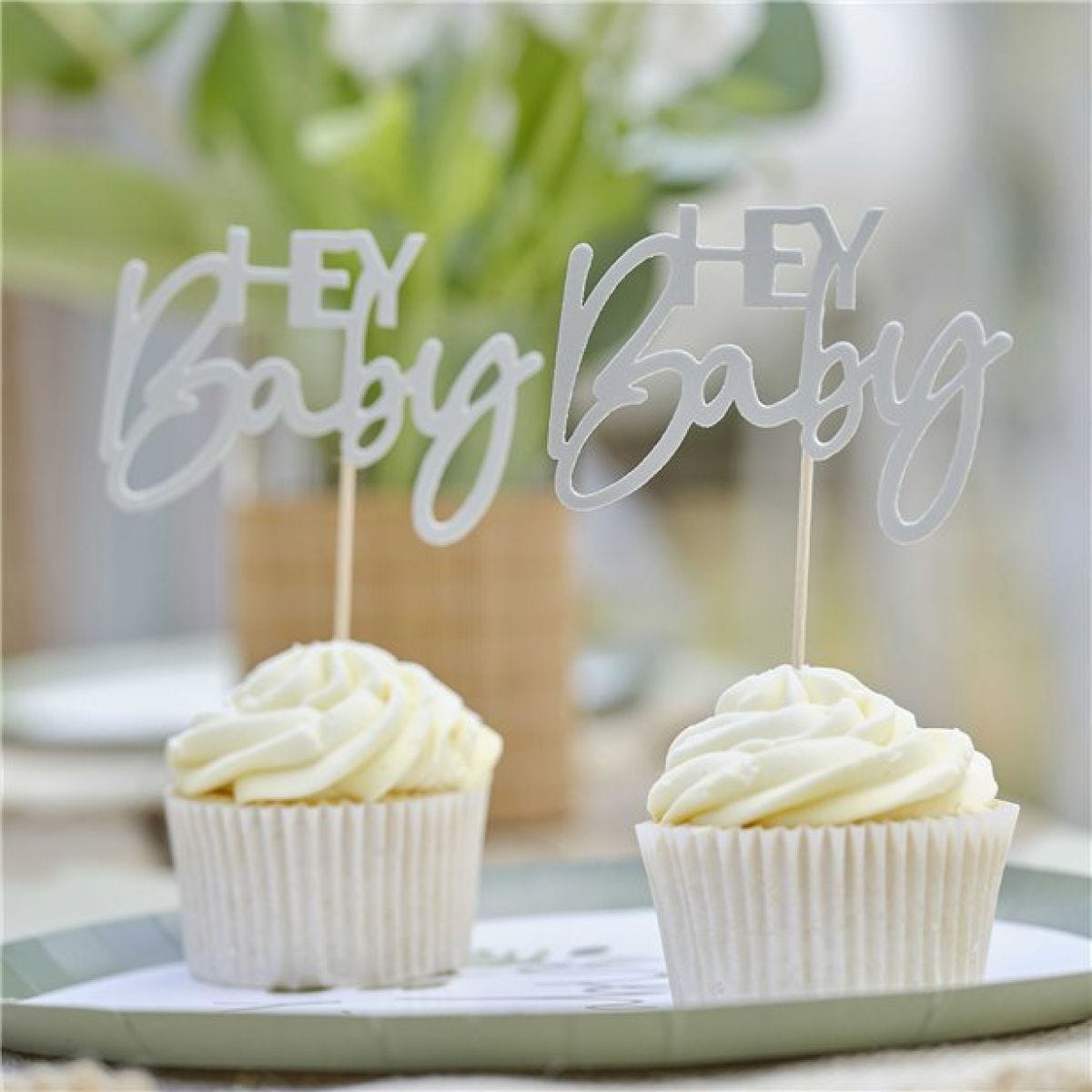 Hey Baby Cupcake Toppers