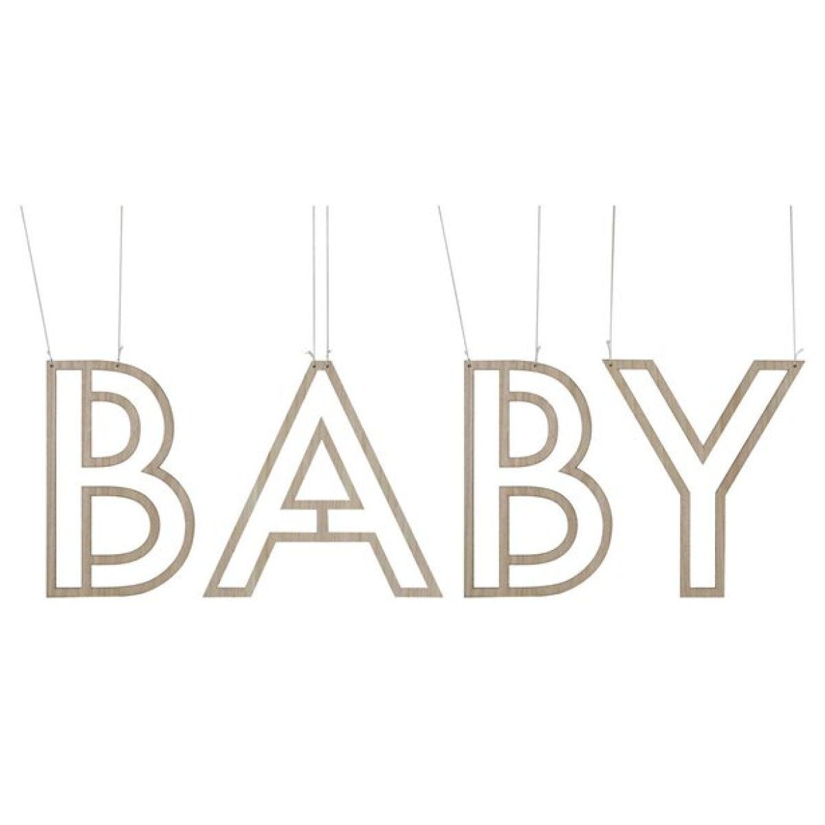 Botanical &apos;Baby&apos; Wooden Hanging Decoration