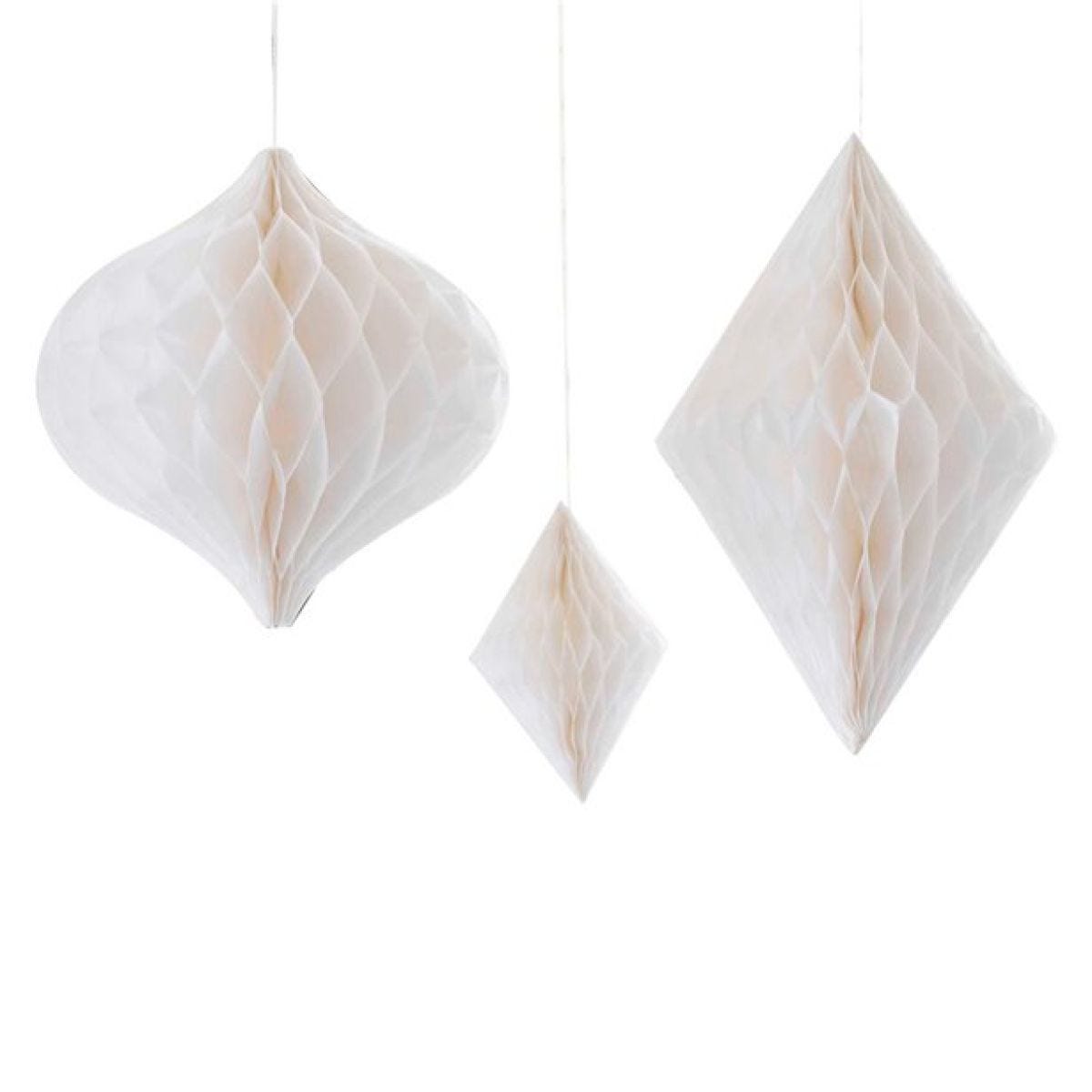 Contemporary Wedding White Honeycomb  Decorations