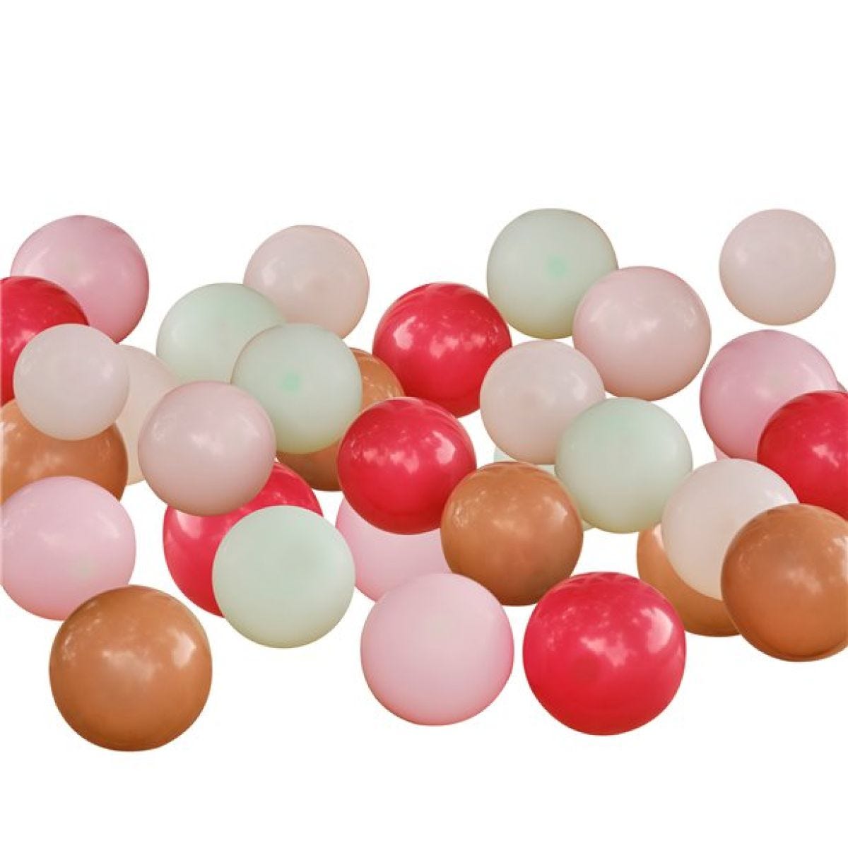 Nudes, Red, Green & Brown Mix Balloons - 5" Latex