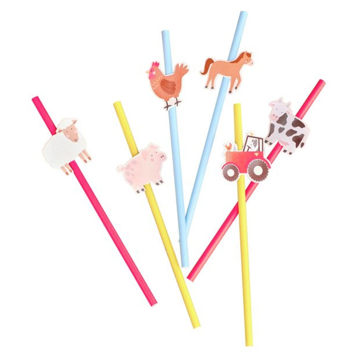 Farm Friends Paper Straws