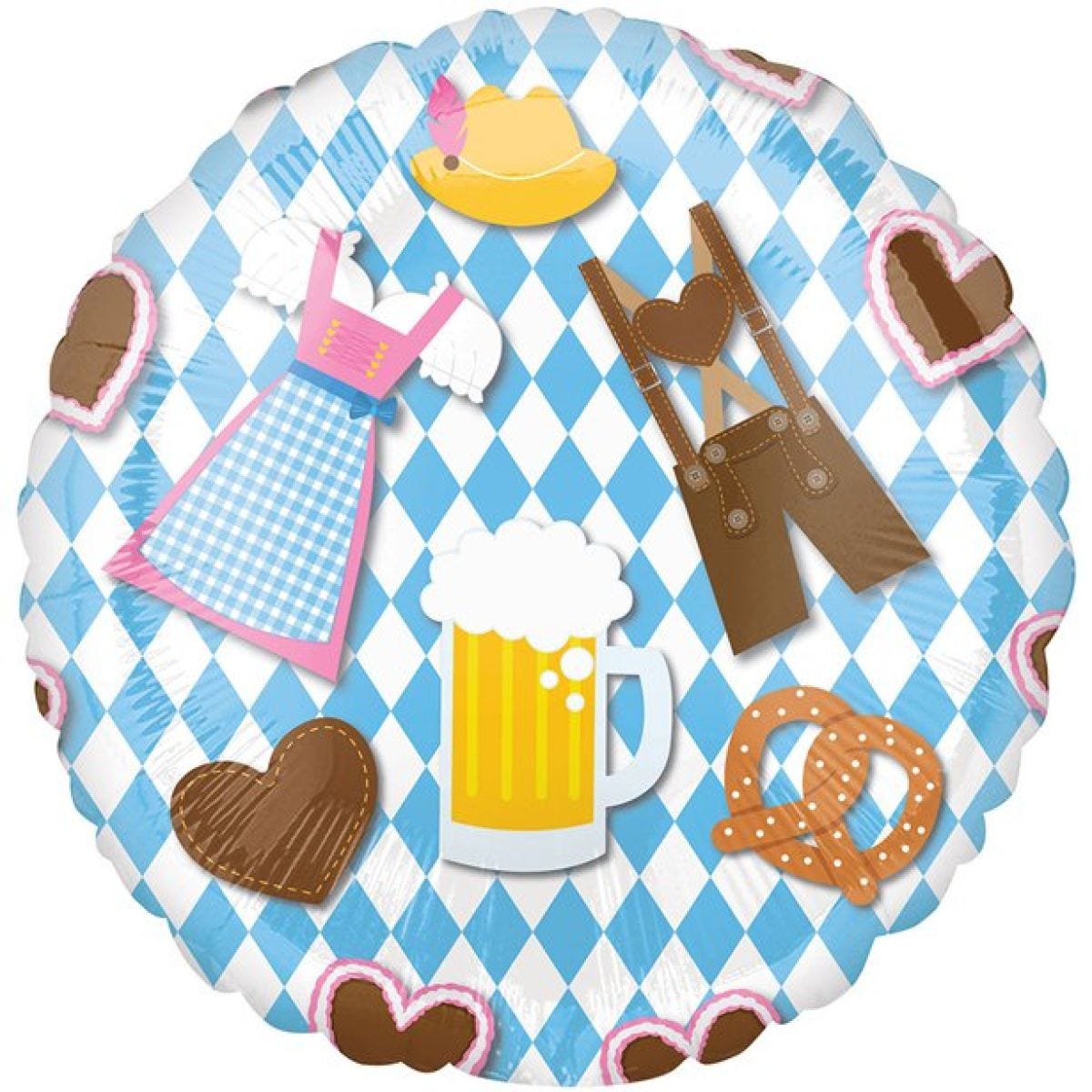 Oktoberfest Beer & Food Round Balloon - 18" Foil