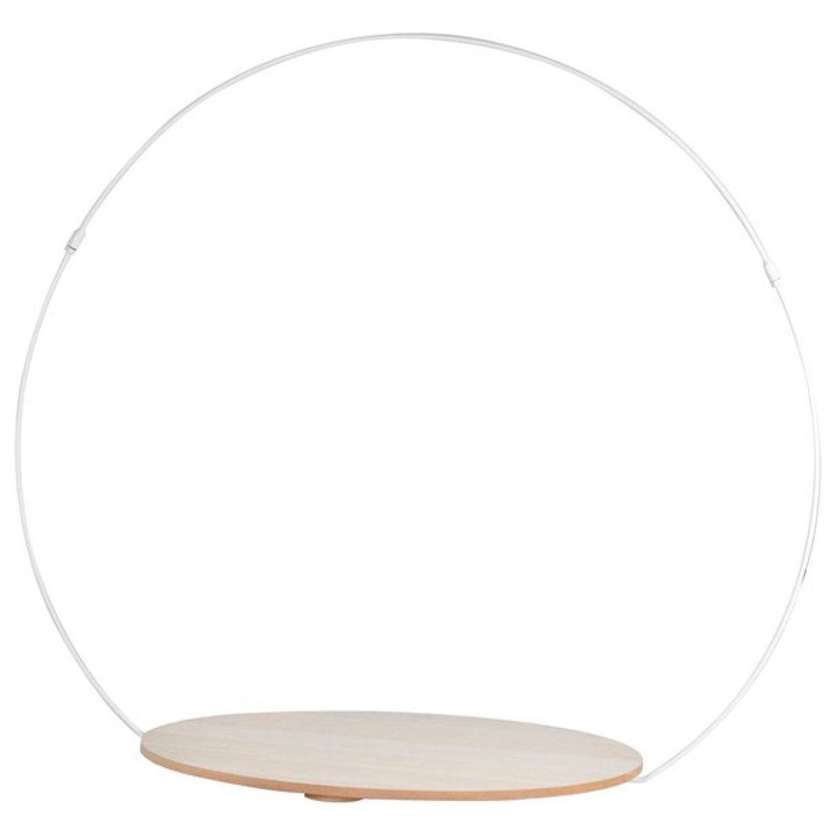 Secret Garden Wooden Cake Stand with White Metal Hoop