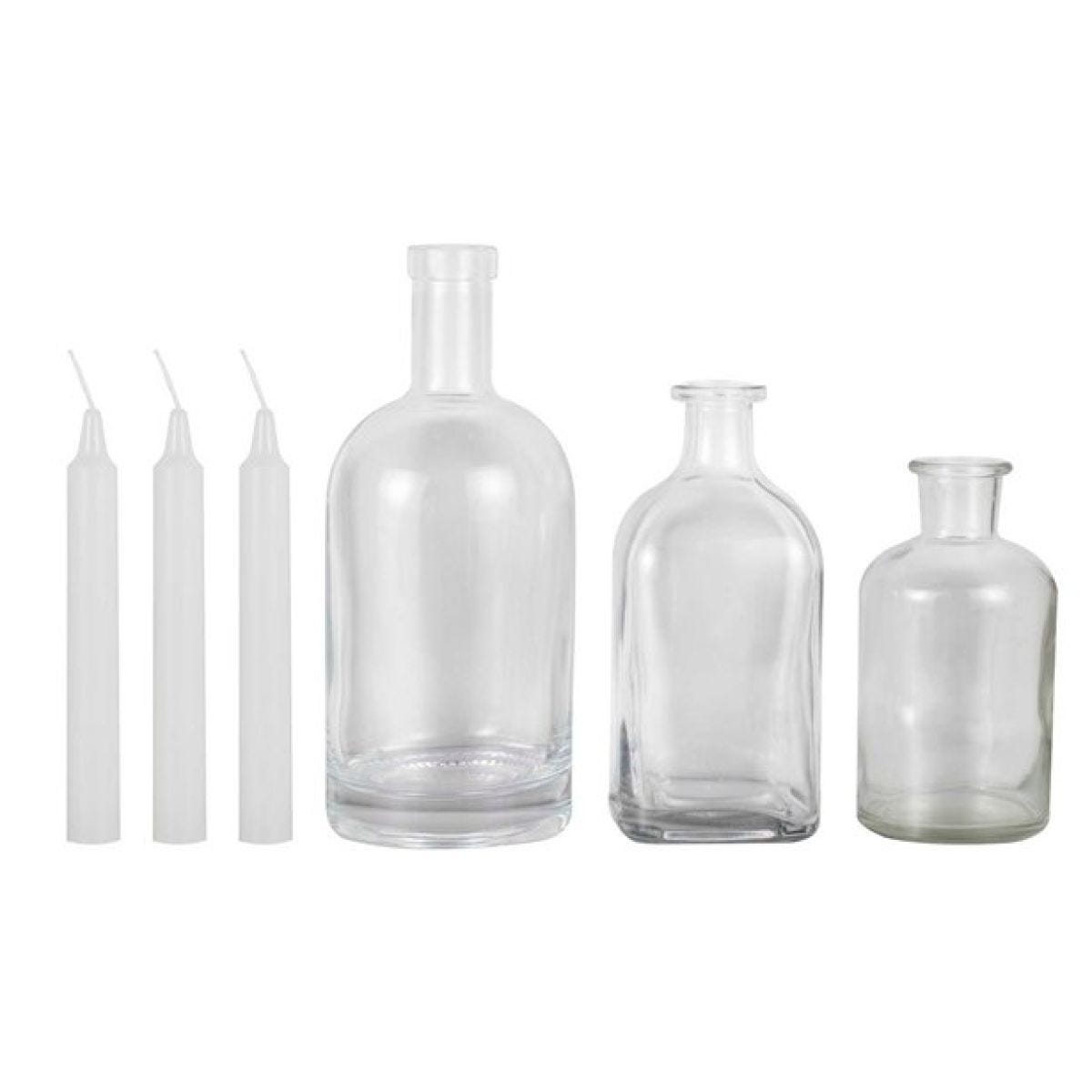 Secret Garden Glass Bottle Candles