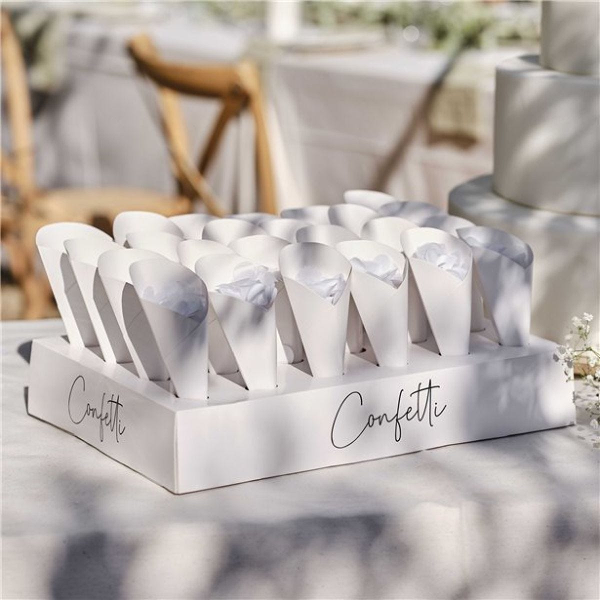 Secret Garden Confetti Tray With Paper Cones