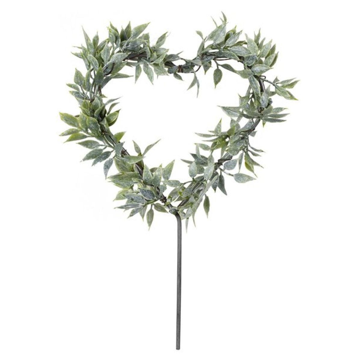 Secret Garden Artificial Rosemary Heart Cake Topper