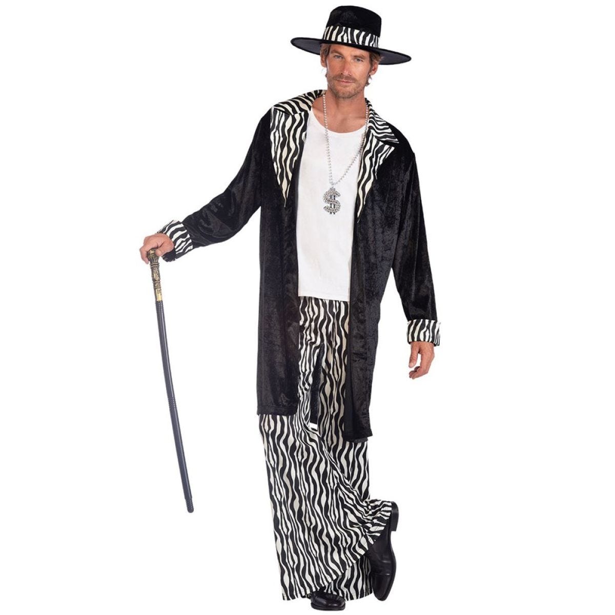 Zebra Print Gangster Pimp - Adult Costume
