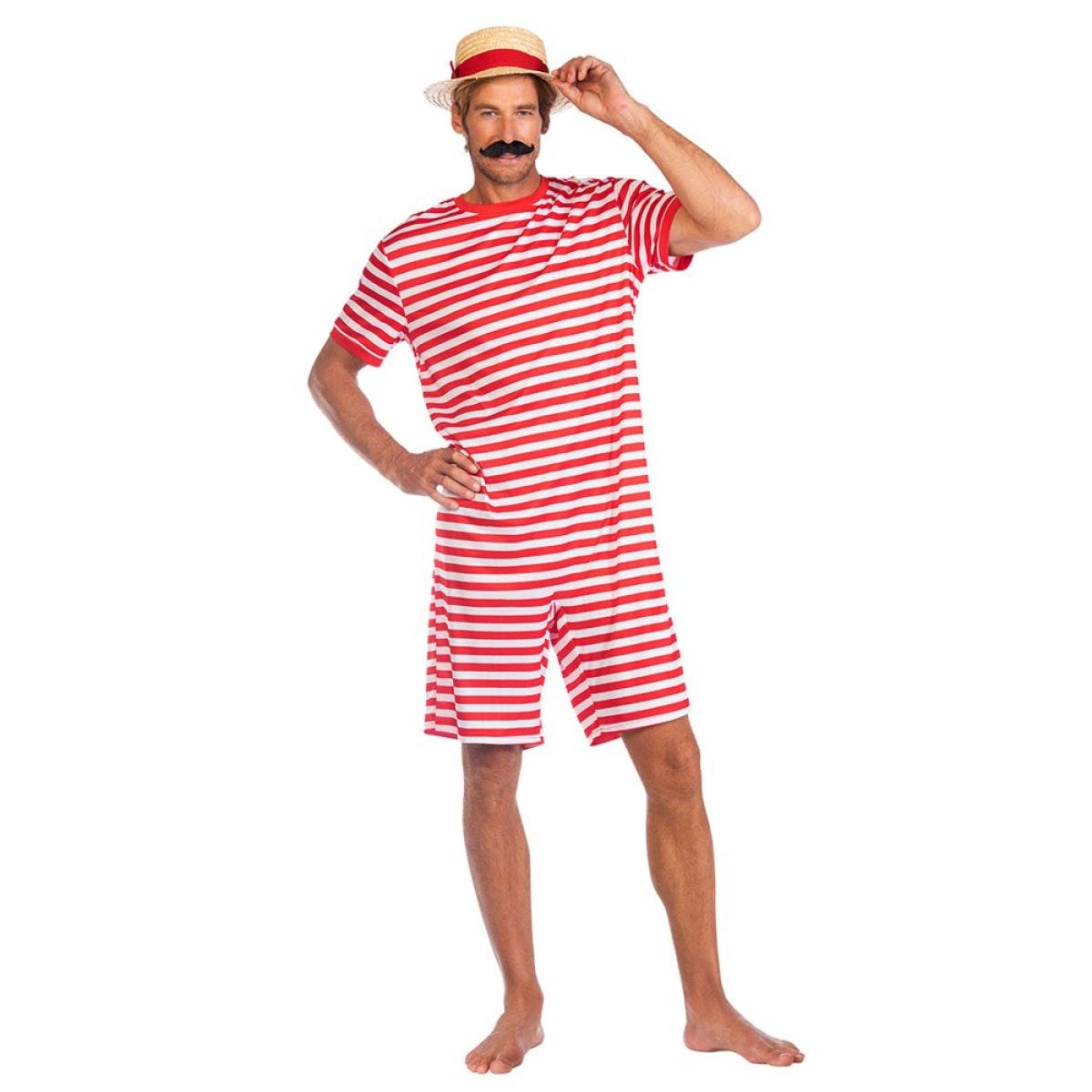 20&apos;s Red Swimsuit - Adult Costume