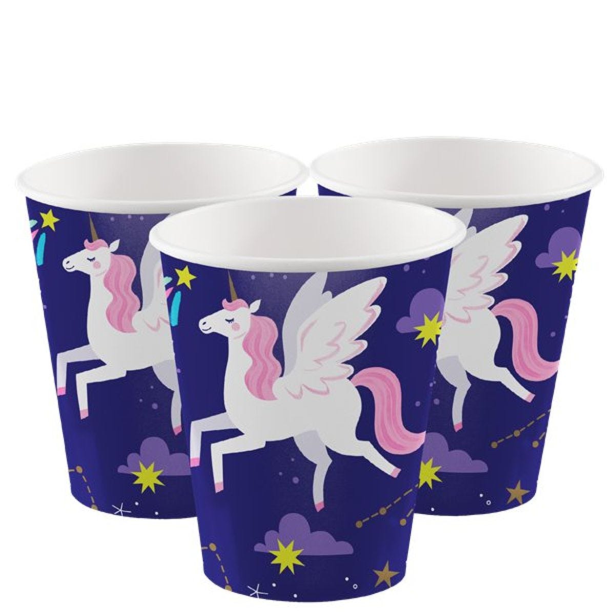 Unicorn Galaxy Paper Cups - 256ml