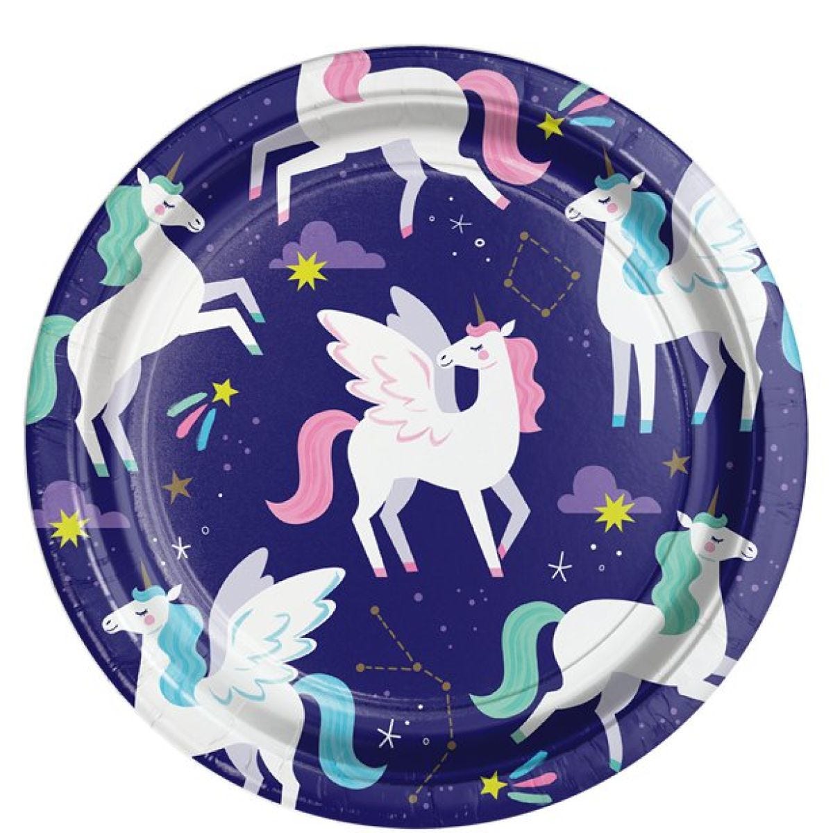 Unicorn Galaxy Paper Plates - 23cm