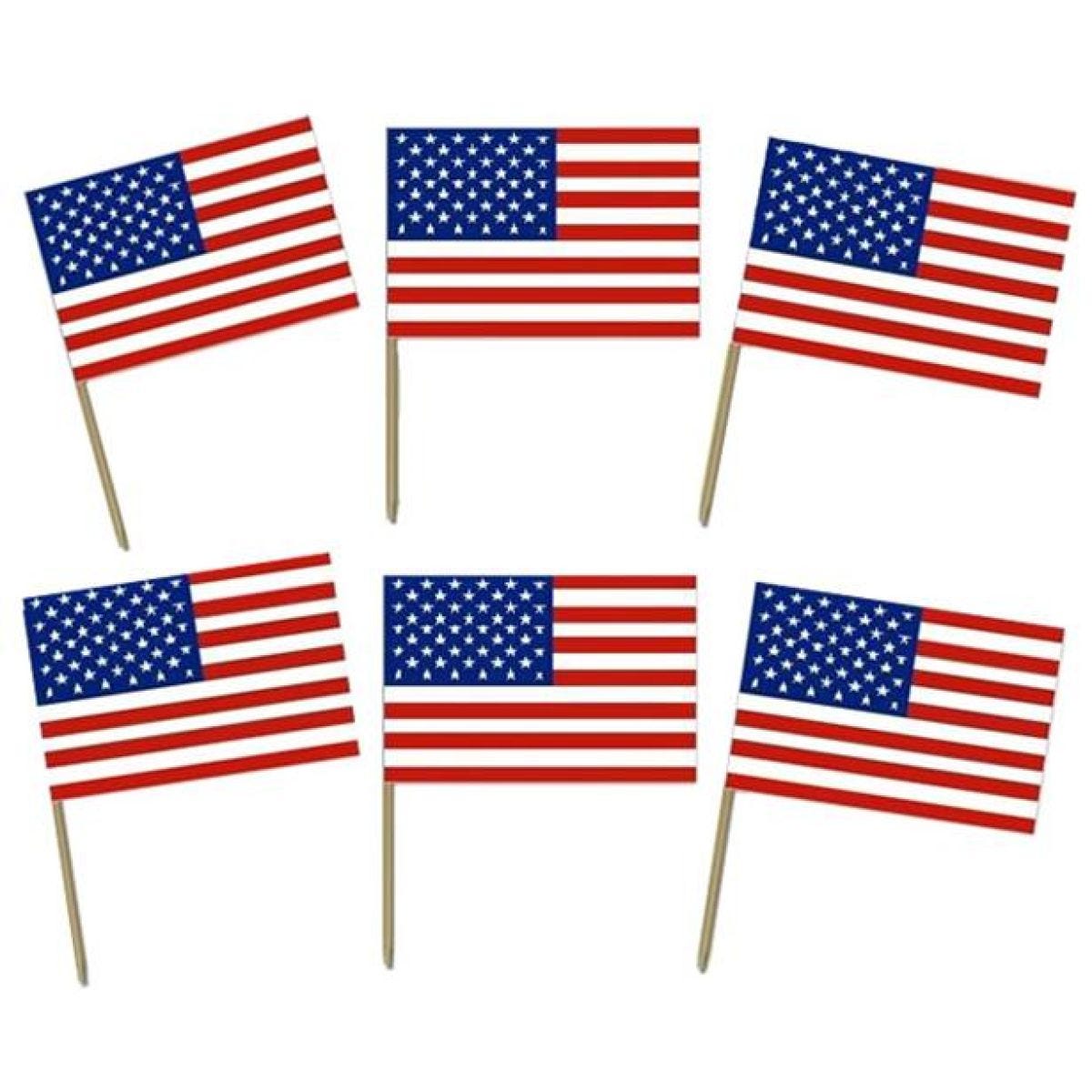 USA American Flag Food Picks (120pk)