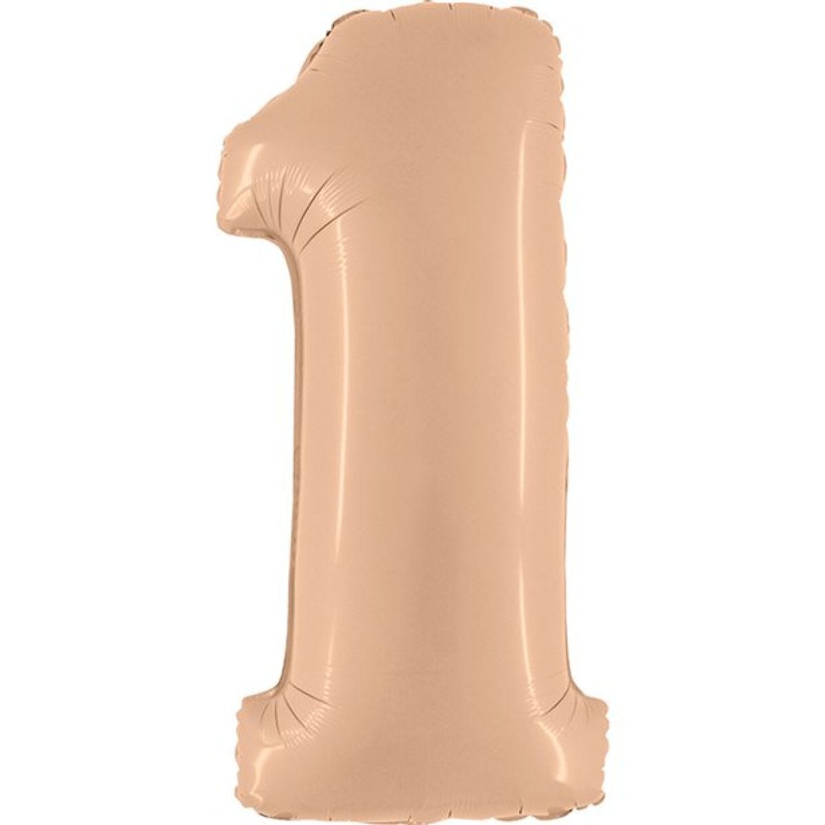 Number 1 Satin Nude Foil Balloon - 40"