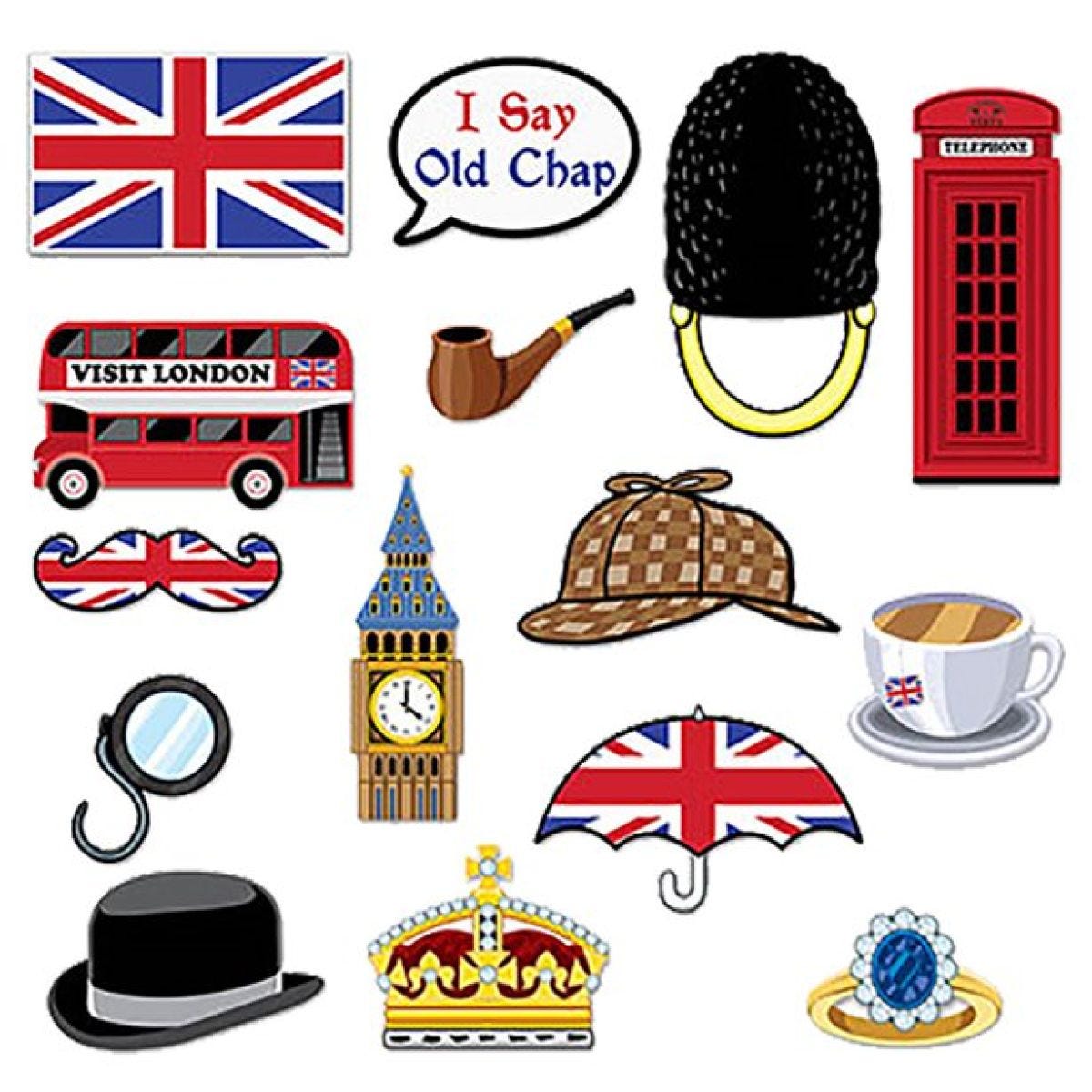 British Photo Booth Props