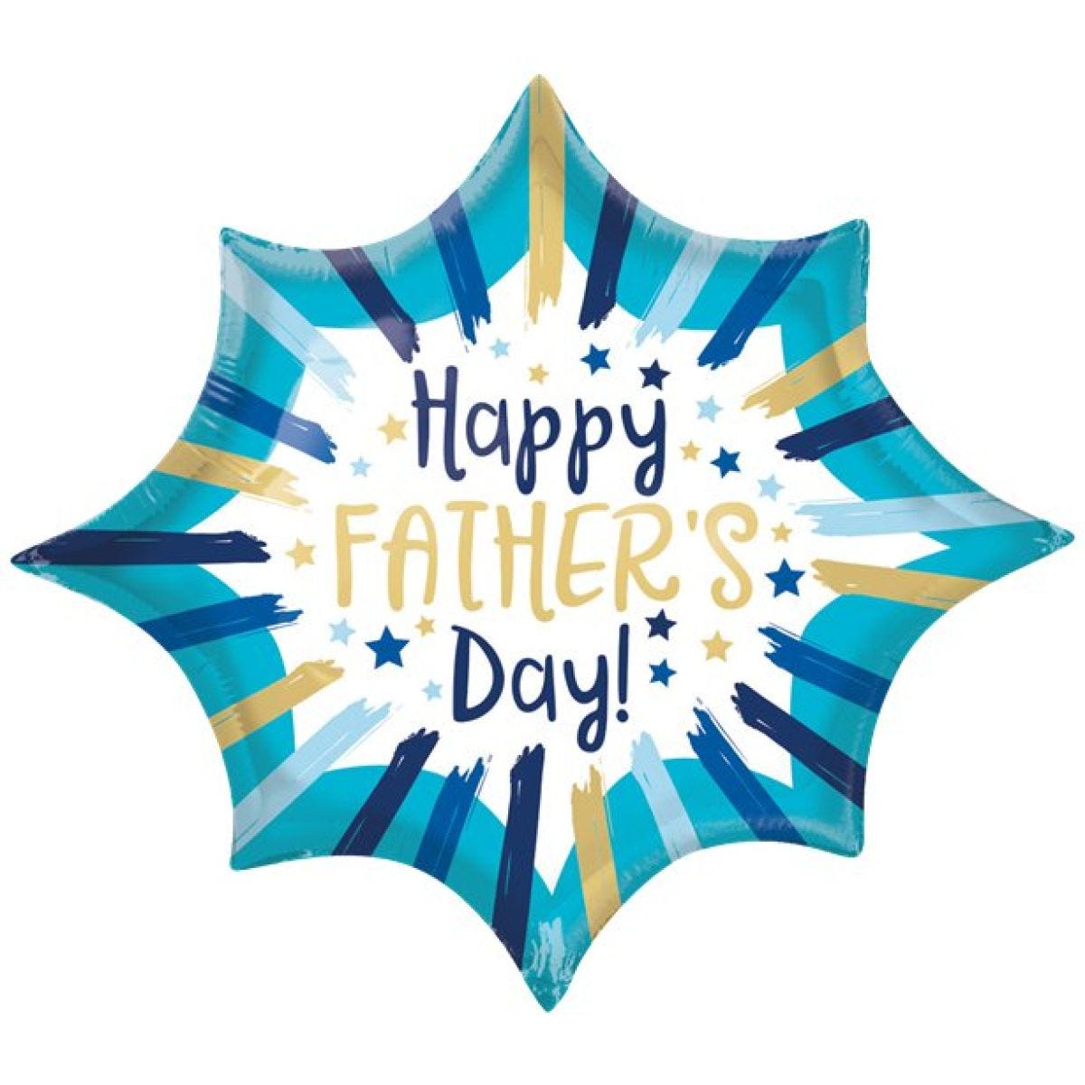 Happy Father&apos;s Day Stripes SuperShape Balloon - 35" Foil