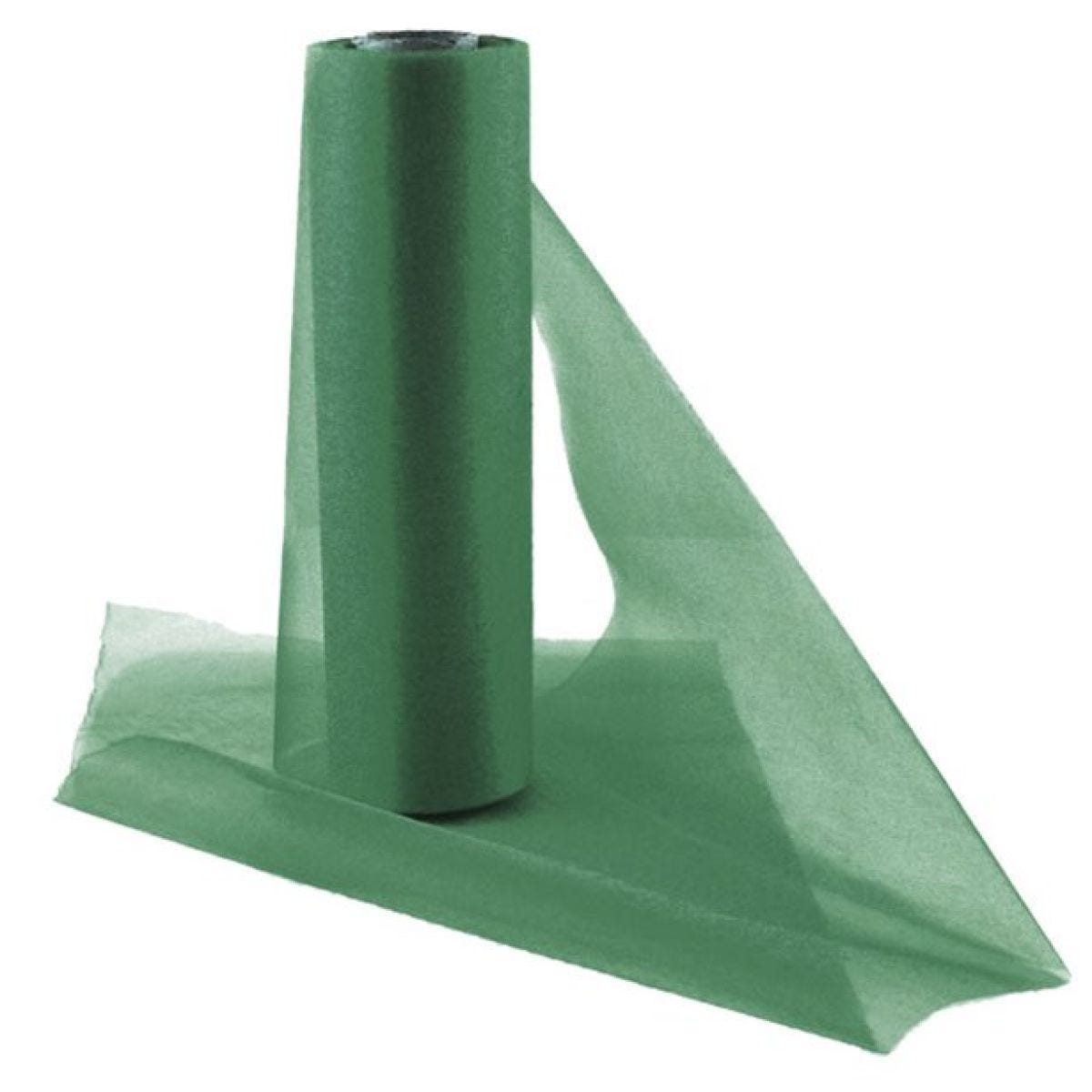 Bottle Green Organza Sheer Roll - 25m