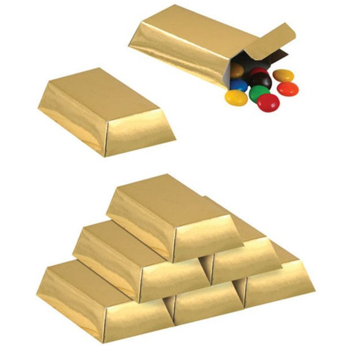 Foil Gold Bar Favor Boxes (12pk)