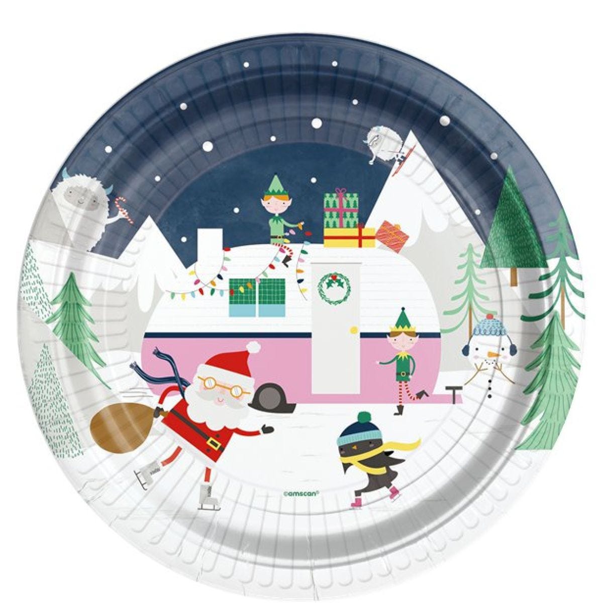 Festive Friends Plate - 23cm (8pk)