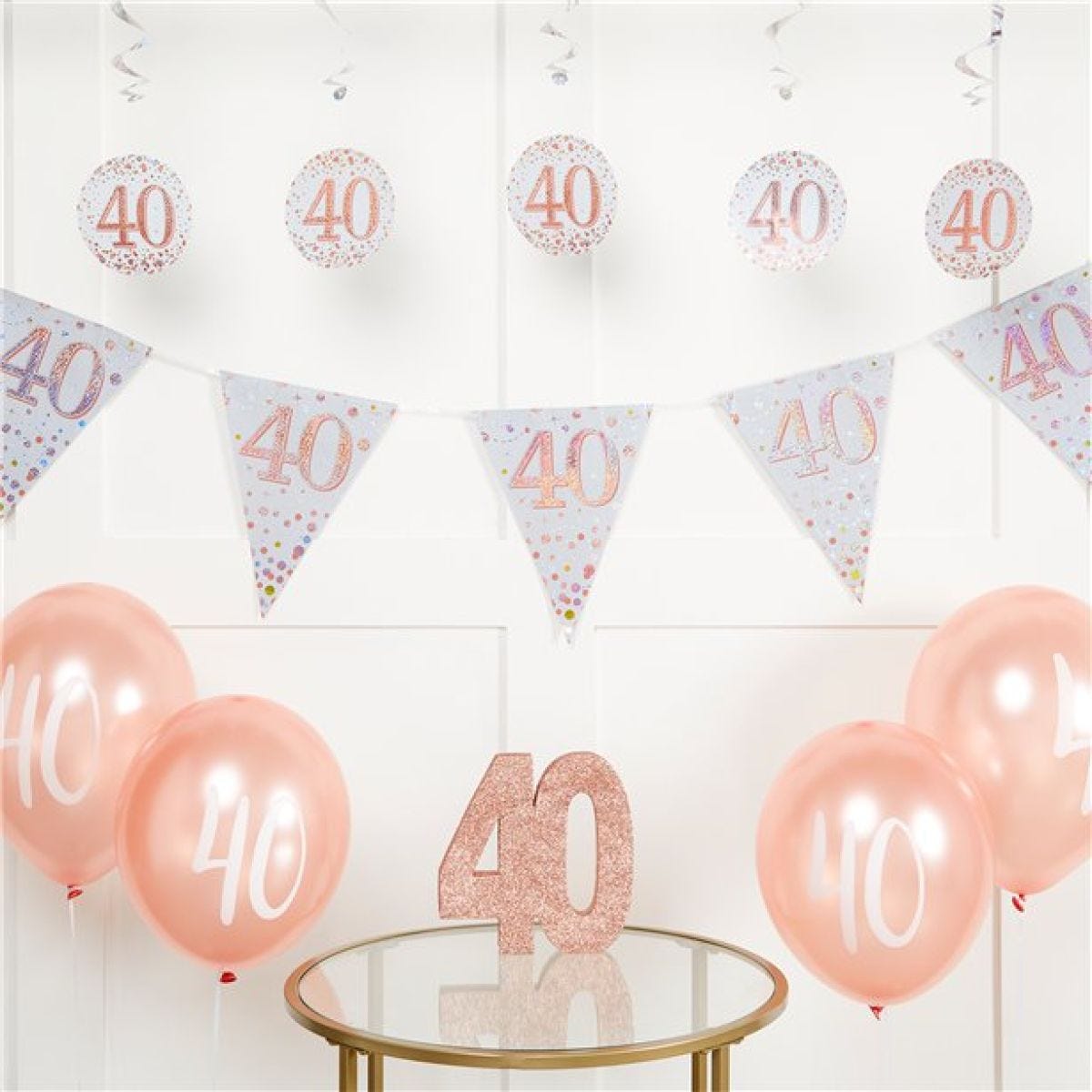 Sparkling Fizz 40th Birthday Decorating Kit - Deluxe