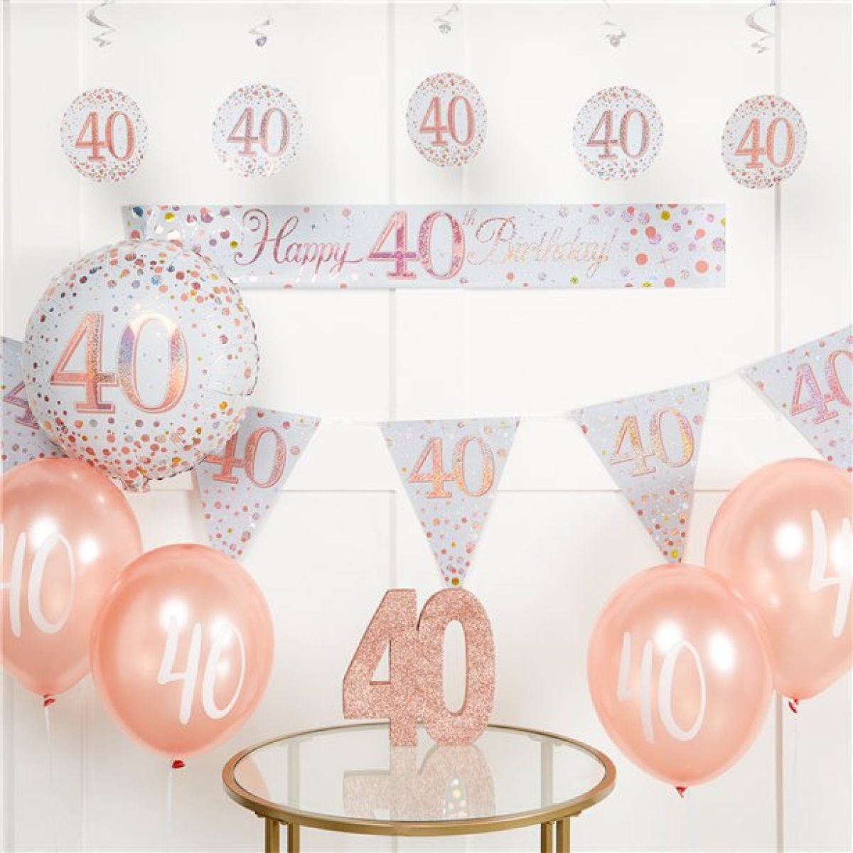 Sparkling Fizz 40th Birthday Decorating Kit - Premium