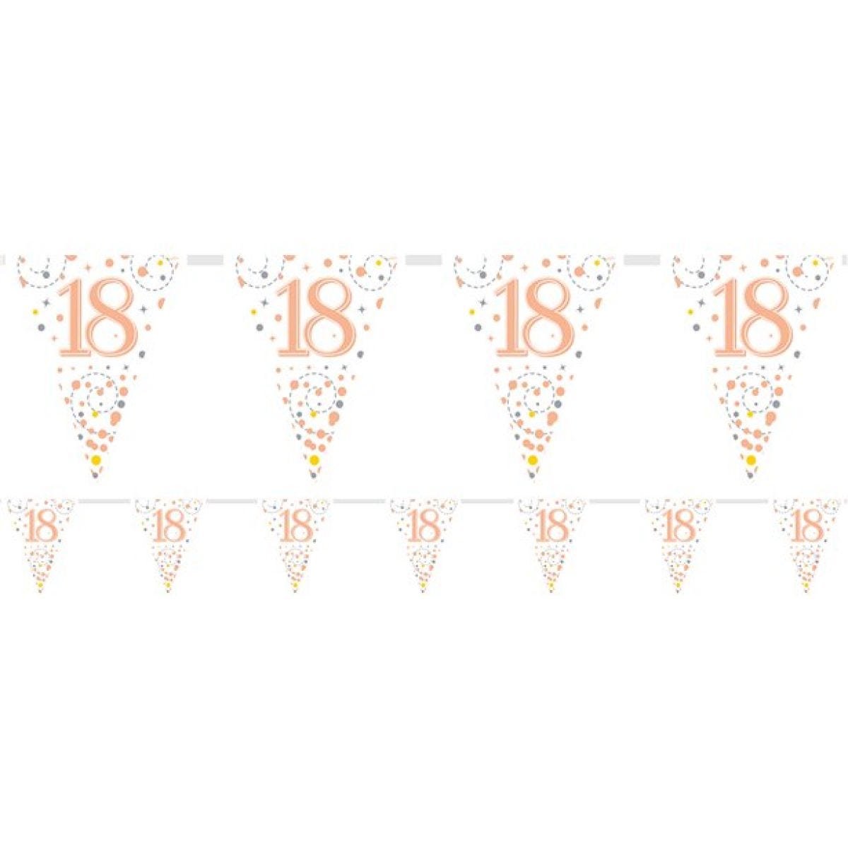 Sparking Fizz 18th Foil Bunting - 3.9m