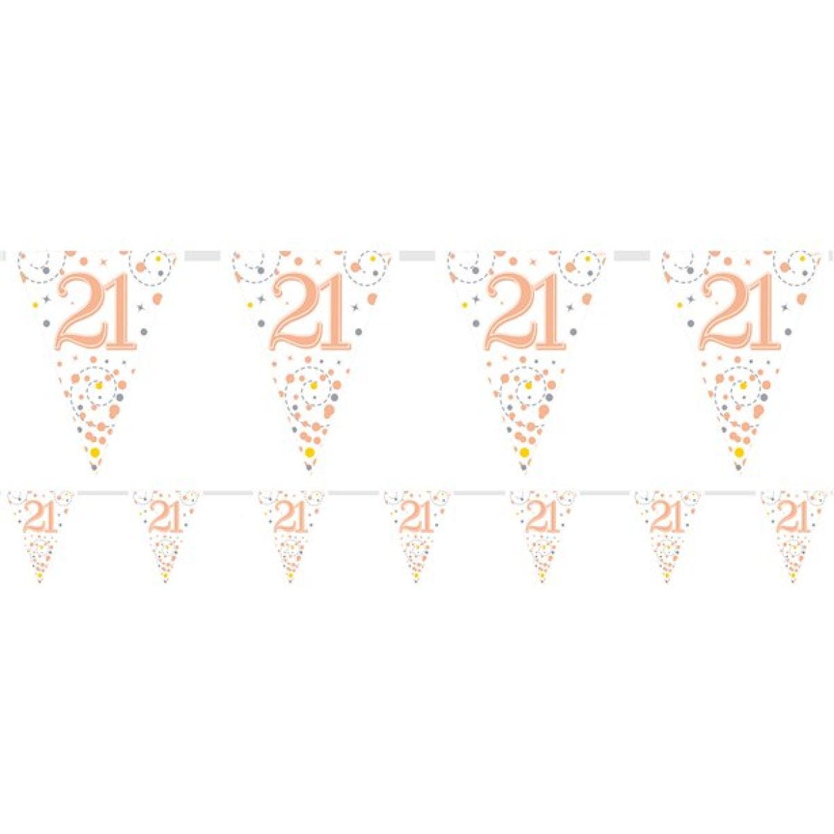 Sparking Fizz 21st Foil Bunting - 3.9m