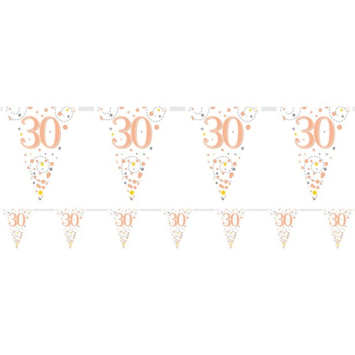 Sparking Fizz 30th Foil Bunting - 3.9m