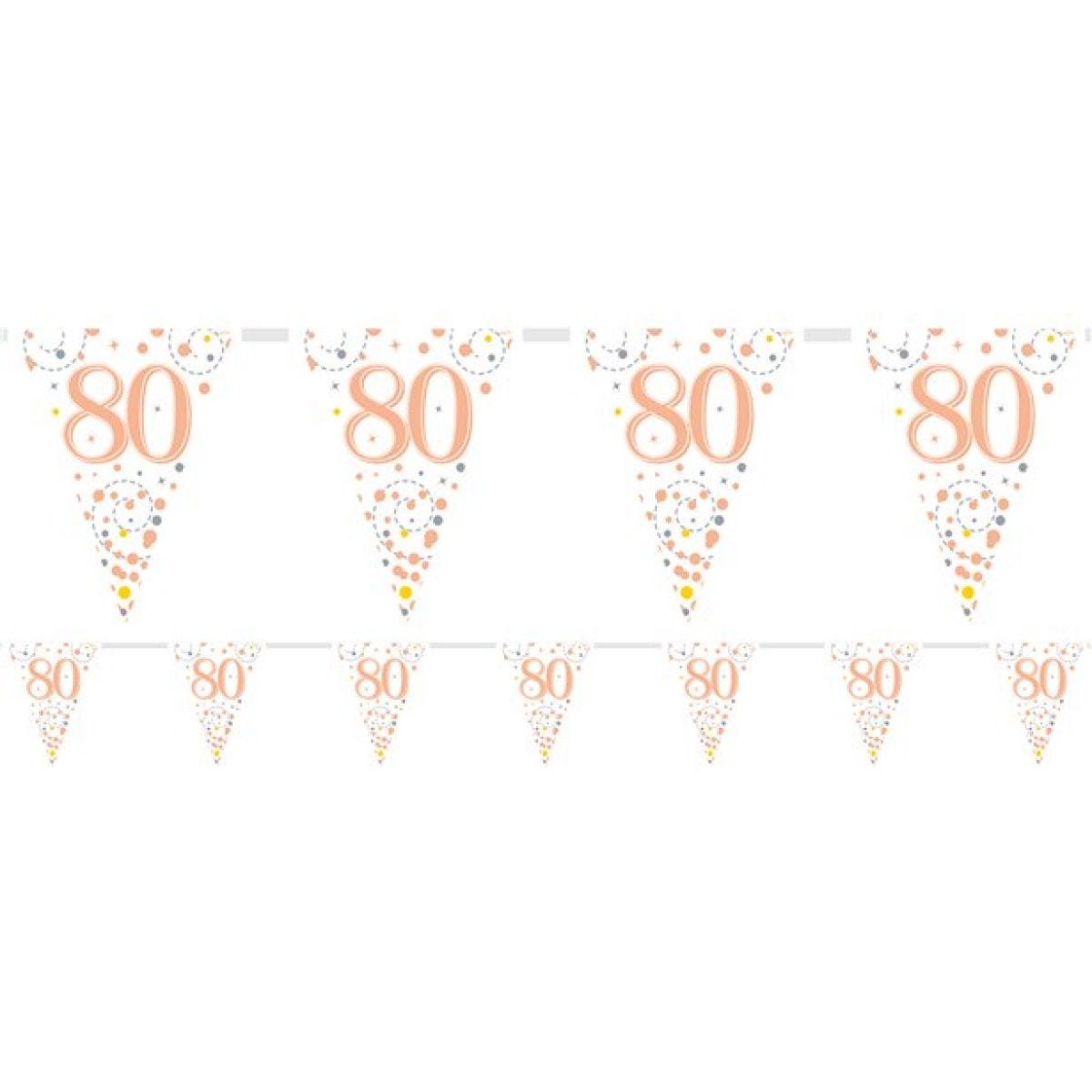 Sparking Fizz 80th Foil Bunting - 3.9m