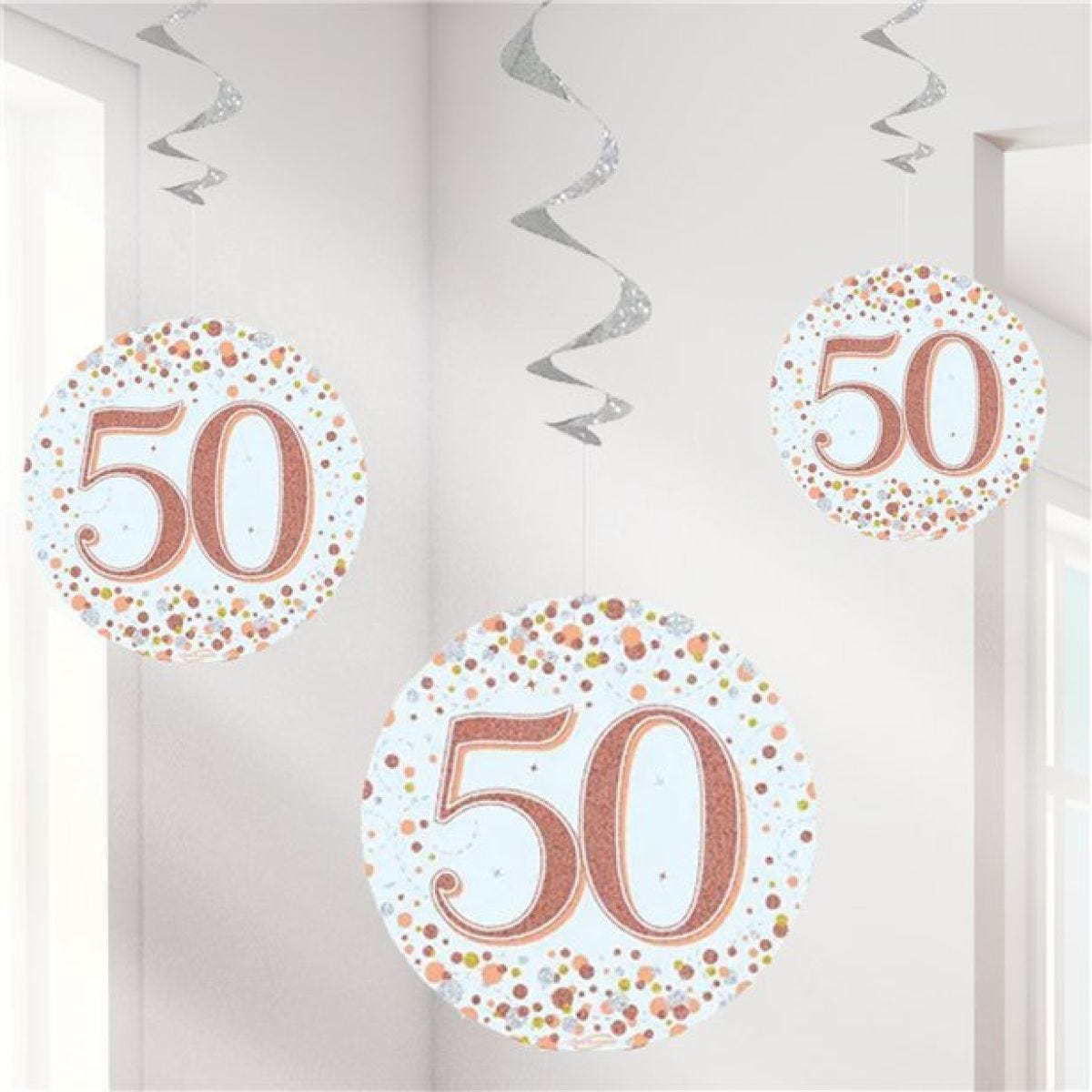 Sparking Fizz 50th Hanging Swirls