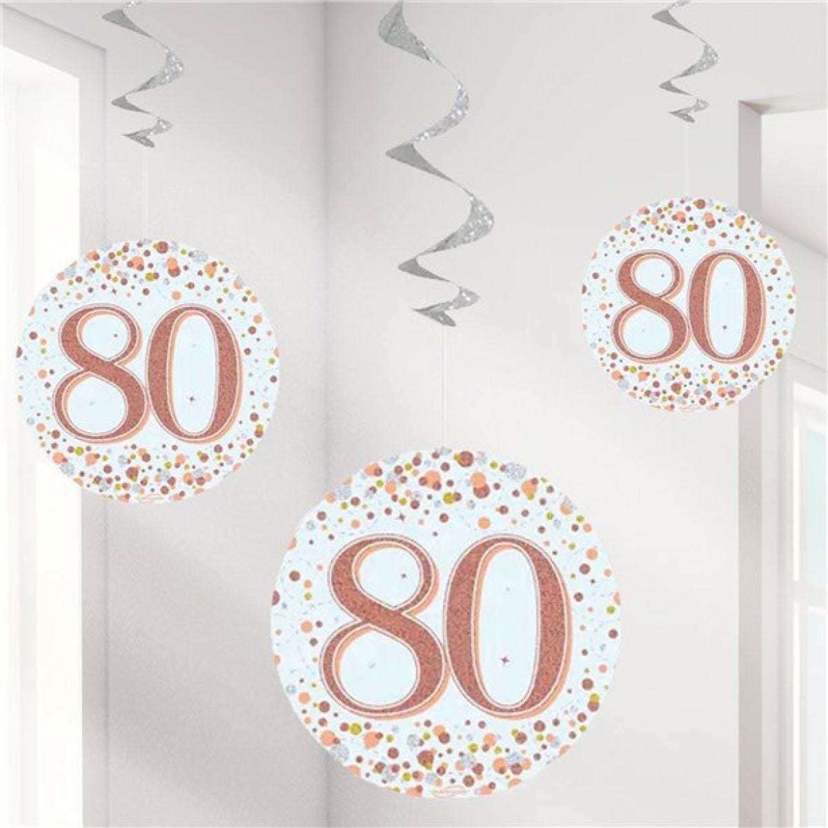 Sparking Fizz 80th Hanging Swirls