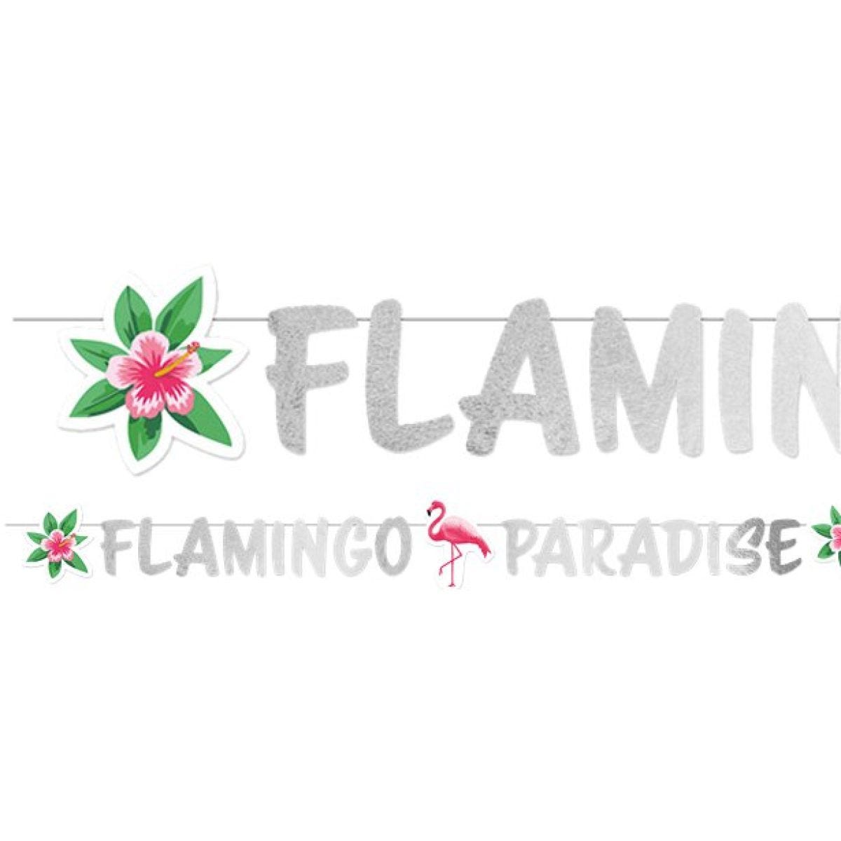 Flamingo Paradise Glitter Letter Banner - 1.35m