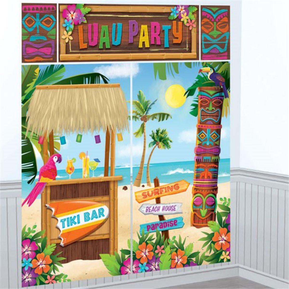 Tiki Luau Party Scene Setter - 1.5m