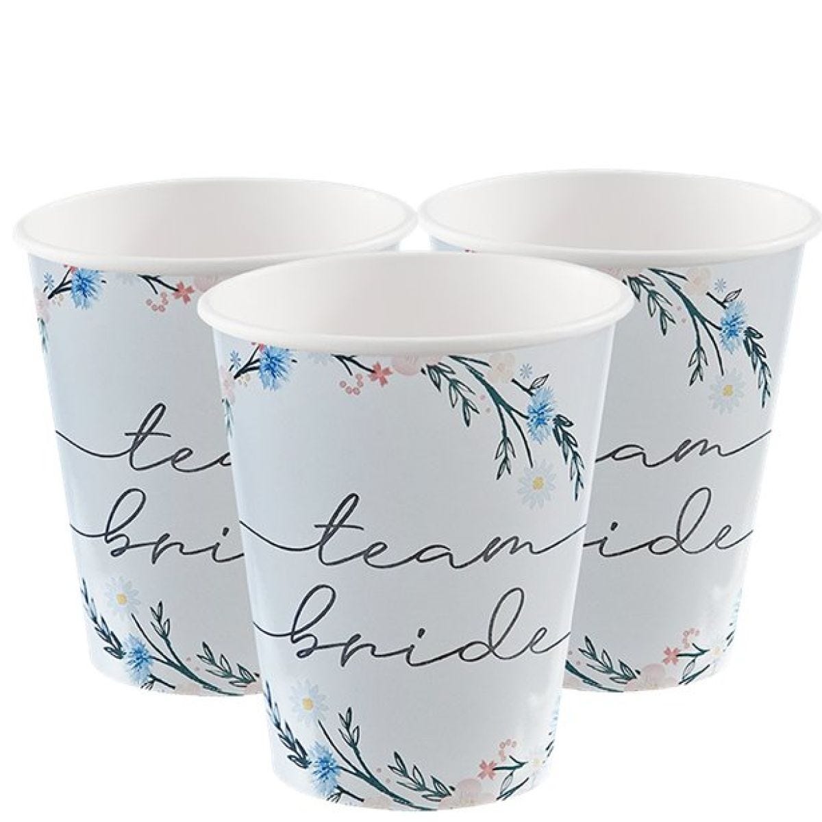 Boho Eco Floral Team Bride Hen Party Cups