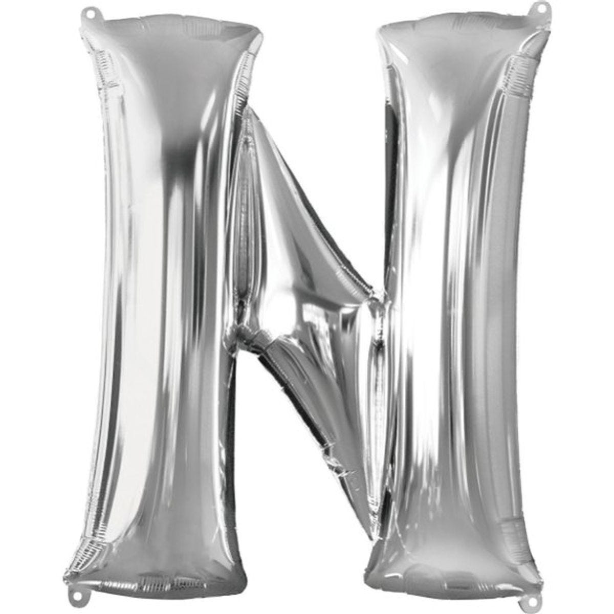 Silver Letter N Balloon - 16" Foil