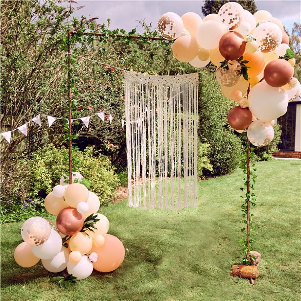 Macrame & Balloon Copper Frame Arch Decorating Kit
