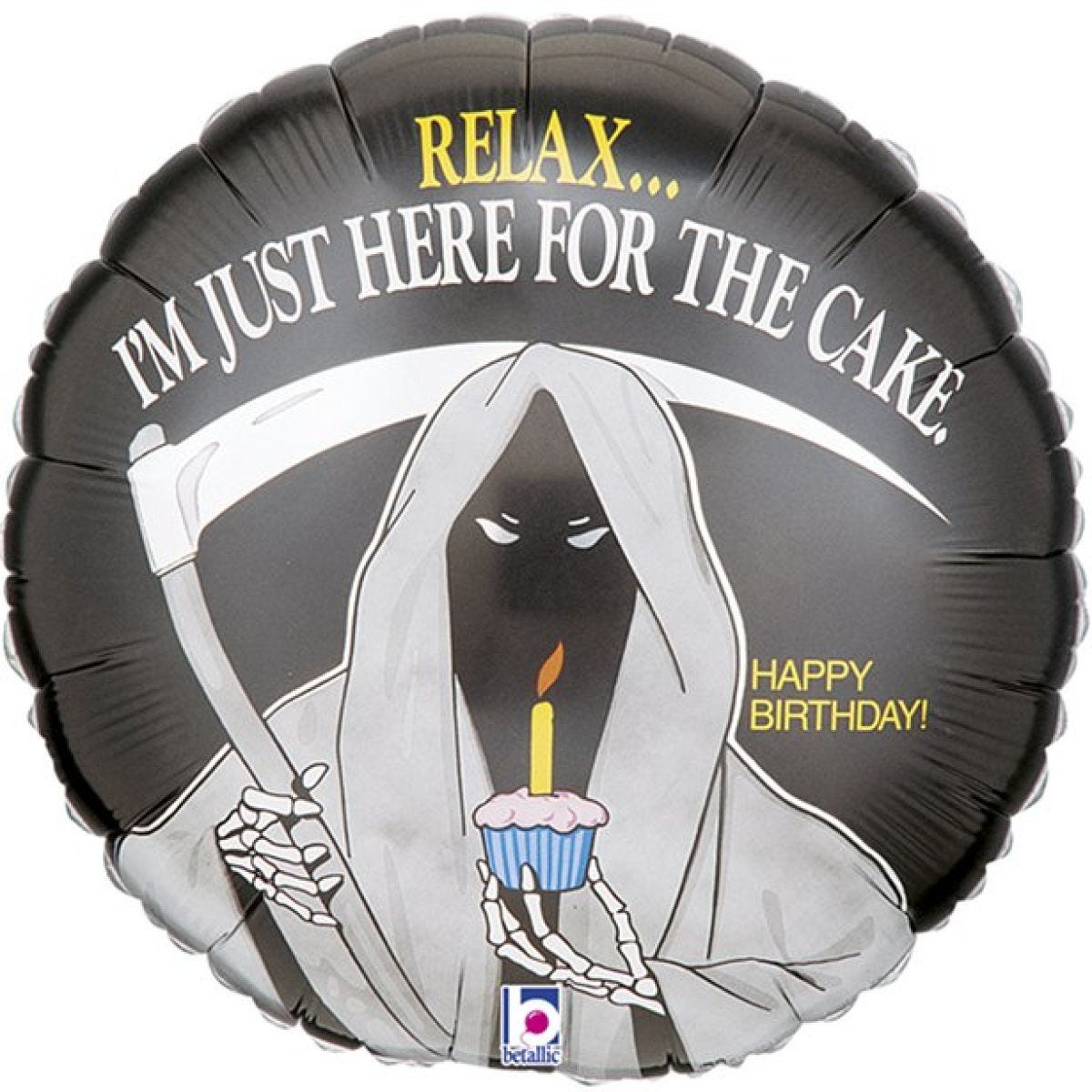 Grim Reaper Happy Birthday Foil Balloon - 18"