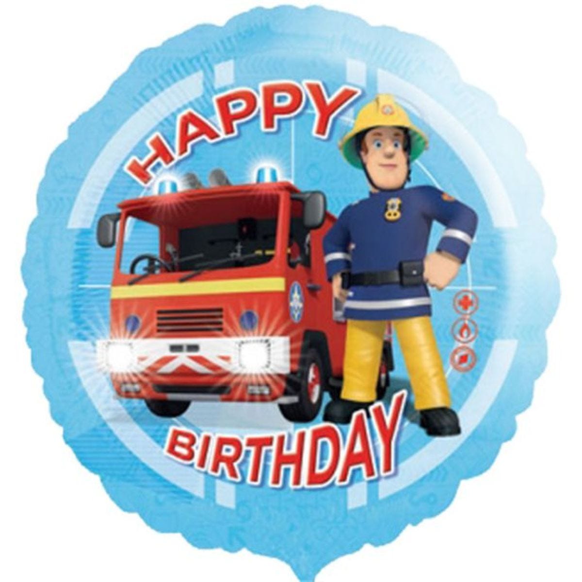 Fireman Sam &apos;Happy Birthday&apos; Foil Balloon - 18&apos;&apos;