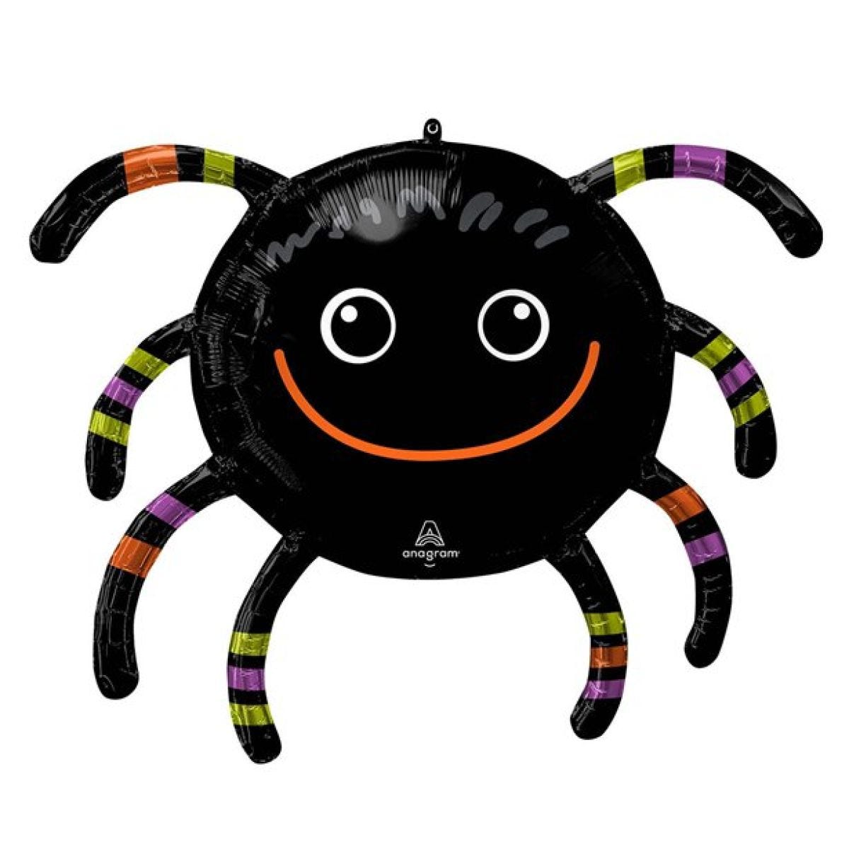 Smiley Spider Shaped Foil Balloon - 28"