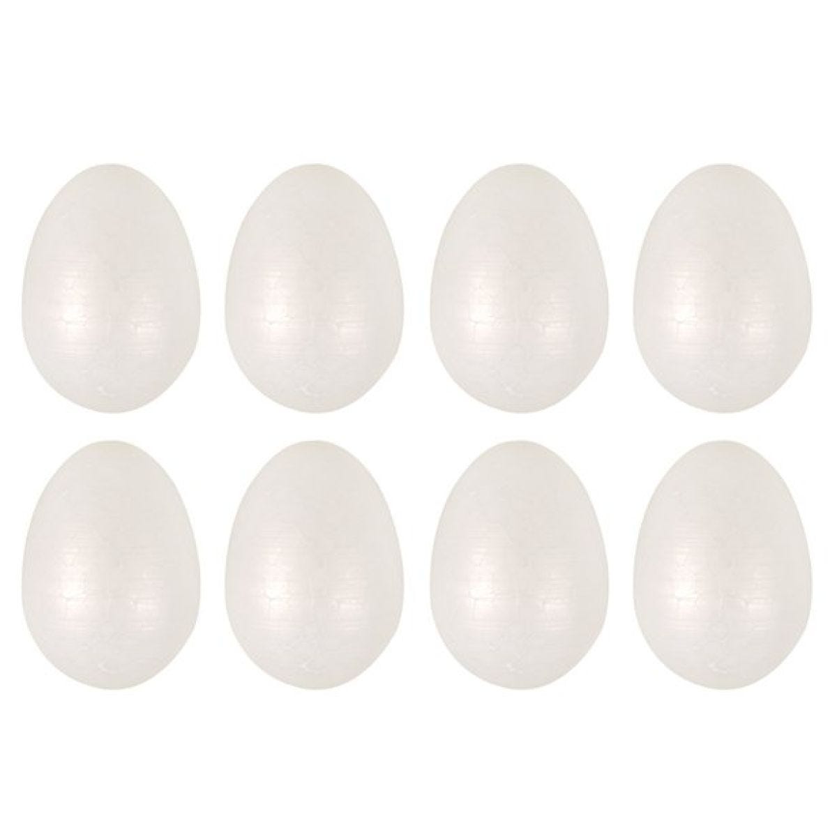 Foam Craft Eggs - 6.5cm (8pk)