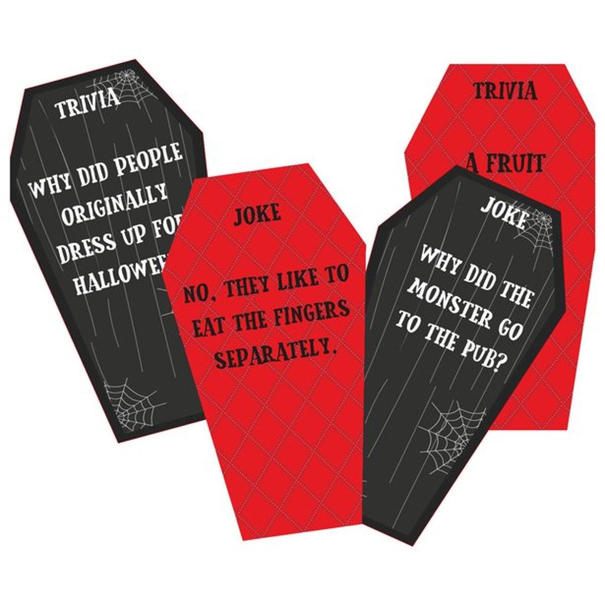 Adult Halloween Joke & Trivia Cards
