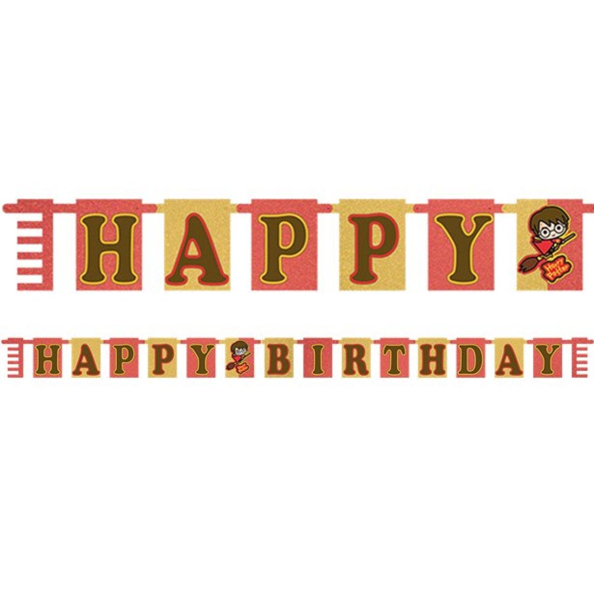 Harry Potter &apos;Happy Birthday&apos; Paper Letter Banner - 1.6m